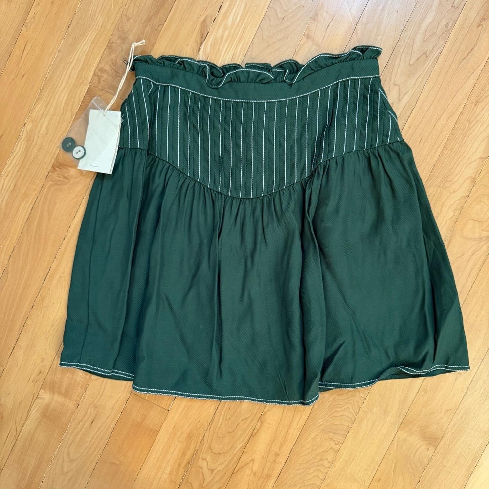 NWT Green Tularosa Button Up Front Skirt Size Small - Picture 2 of 7